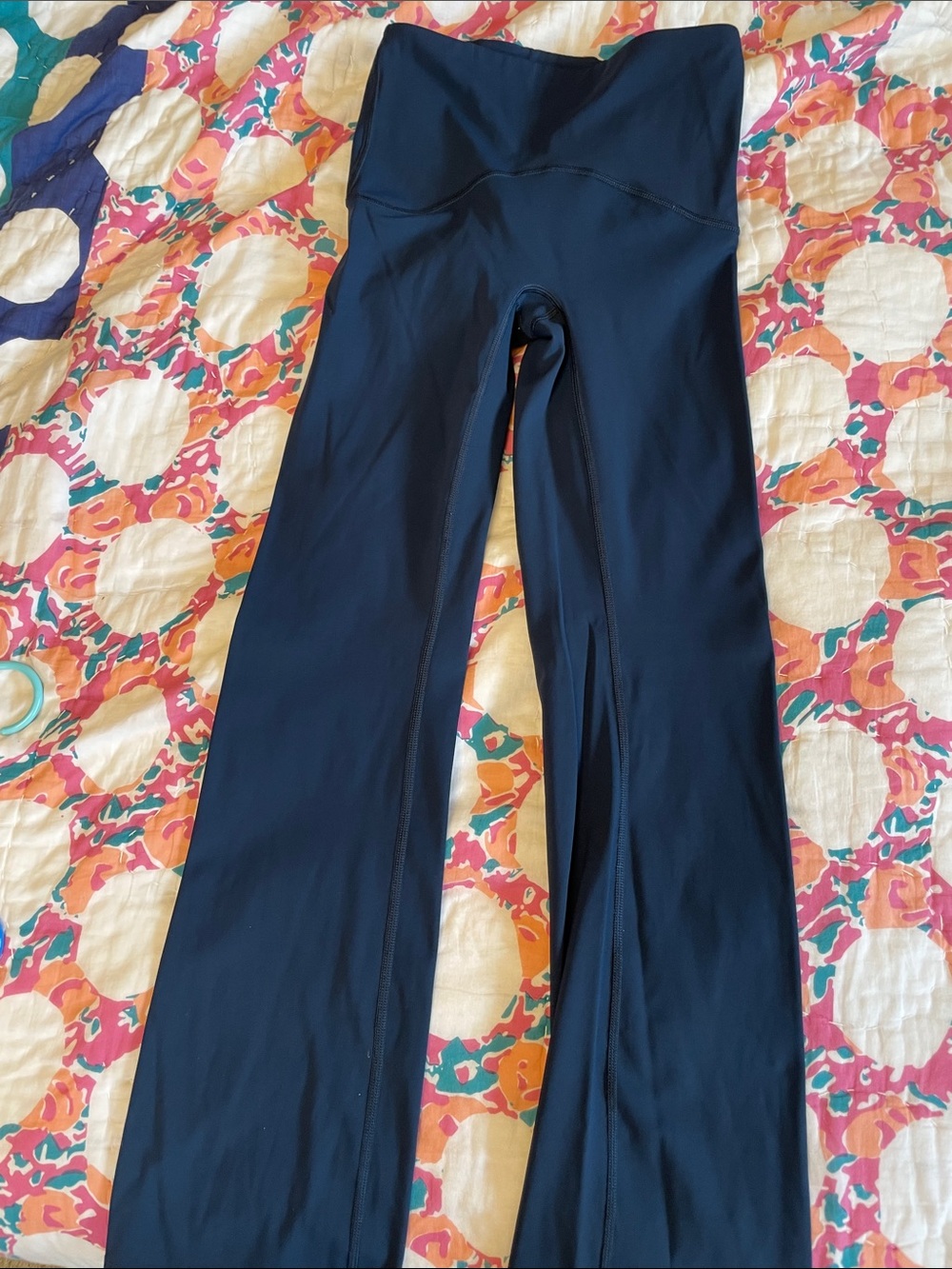 SPANX navy blue Booty Boost Flared Leggings Small petite